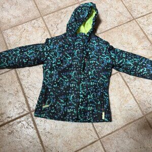 Champion Jacket Girls Small (6-6X) Black/Blue/Purple Hooded 3-in-1 Winter Coat